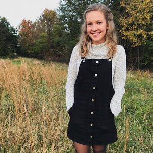 Zara black overall dress